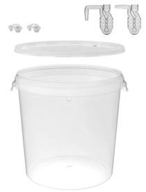 Gistingscontainer tranparant van 30L met deksel