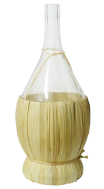 Authentieke glazen wijnfles 2 liter
