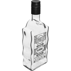 Glazenfles 0,5 L, met schroefdop, "Bimber" print