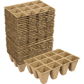 Papieren potjes 12 per tray  4x4x4.5cm 30 stuks