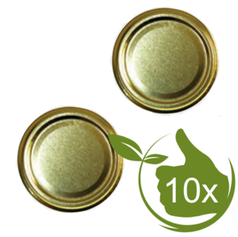Twist-off deksel 48 mm goud10 stuks