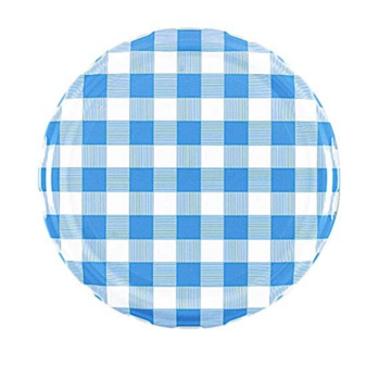 Twist-off deksel Blauw/Wit blok desgin, per 10