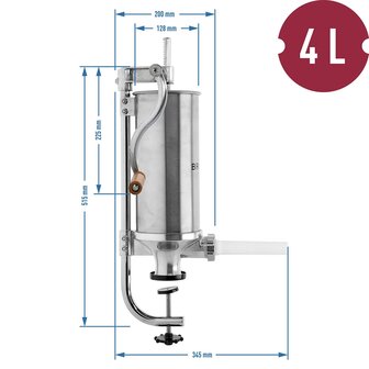 Worstmaker verticaal 4kg