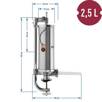 Worstmaker verticaal 2,5kg