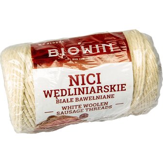 Slagerstouw, Wit Katoen 100g