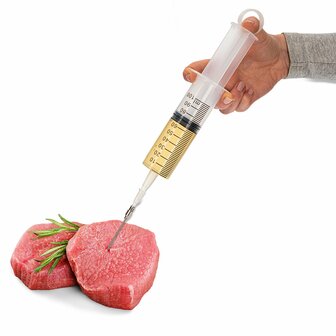 Vlees injector - (een set van twee naalden en een spuit)