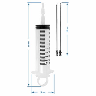 Vlees injector - (een set van twee naalden en een spuit)