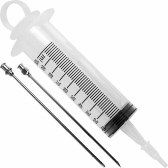 Vlees injector - (een set van twee naalden en een spuit)