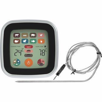 Elektronische pin-thermometer met LCD-touchscreen