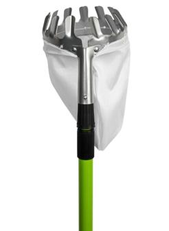 Fruitplukker / appelplukker met stevige uitschuifbare steel tot 2.40 meter