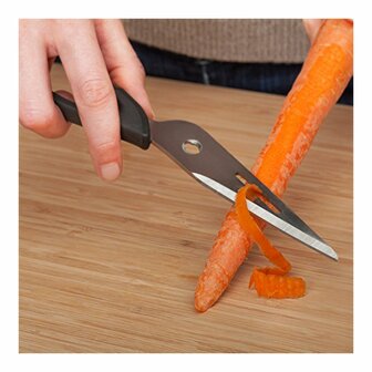 Multifunctionele keukenschaar met etui