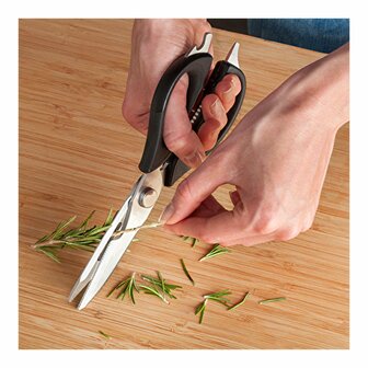 Multifunctionele keukenschaar met etui