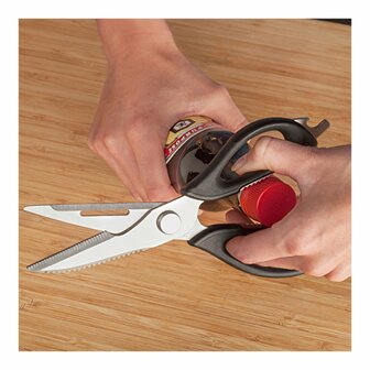 Multifunctionele keukenschaar met etui