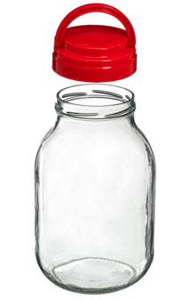 Glazen Pot 3 liter-inclusief deksel met handvat