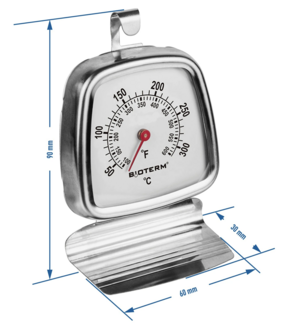 Oven thermometer (vierkant) 50 + 300 &deg; C