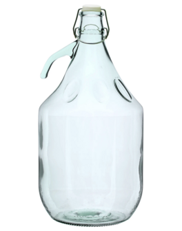 Gistingsfles 5 L met beugeldop en gebogen oor
