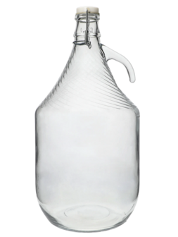 Gistingsfles 5 L met beugeldop en gebogen oor