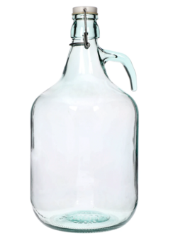 Gistingsfles 5 L met beugeldop en gebogen oor