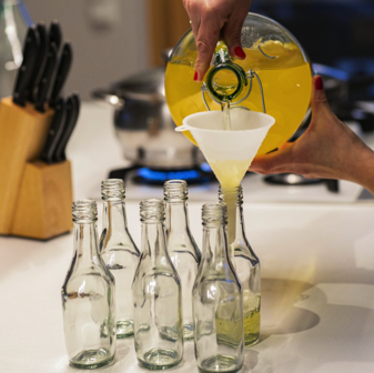 Gistingsfles 5 L met beugeldop en gebogen oor