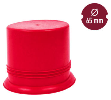 Flessenkap rubber 65mm