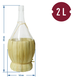 Authentieke glazen wijnfles 2 liter