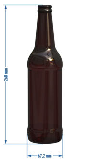 Bierfles van 0,5 l verpakt per 8 st.