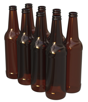 Bierfles van 0,5 l verpakt per 8 st.