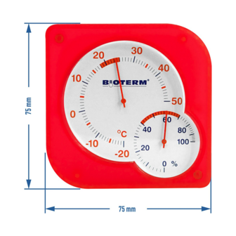 Bimetaalthermometer en hygrometer