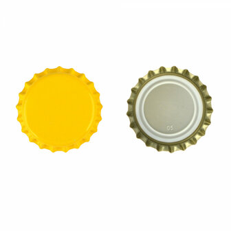Kroonkurken Geel 26 mm (verpakt per 100 stuks)