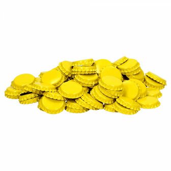 Kroonkurken Geel 26 mm (verpakt per 100 stuks)
