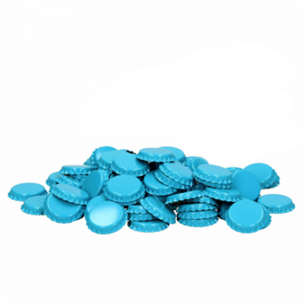 Kroonkurken licht blauw 26 mm (verpakt per 100 stuks)