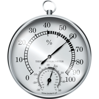 Thermometer / hygrometer (zilverkleurig)