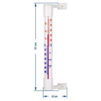 Raam thermometer 18/190mm