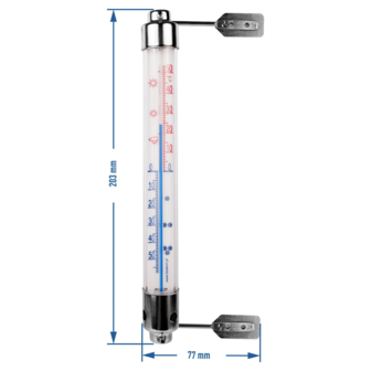 Raam thermometer 20/200mm