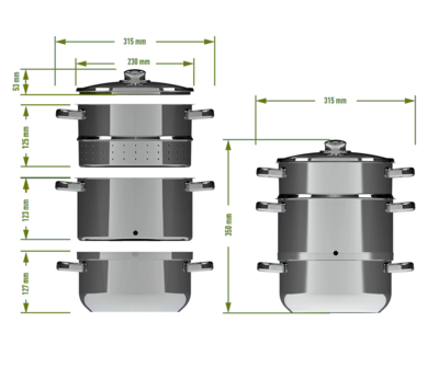 Ontsapper 5 liter, stoomextractor