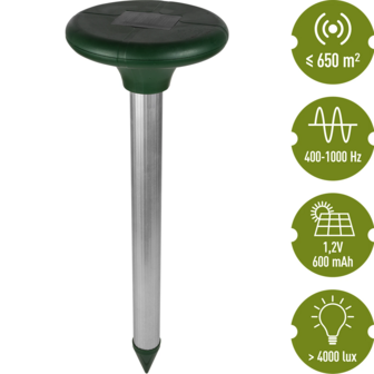 Mollenverdrijver op zonne-energie