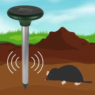Mollenverdrijver op zonne-energie