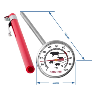 Kookthermometer met pen (0&deg;C tot +100&deg;C) 12,5cm