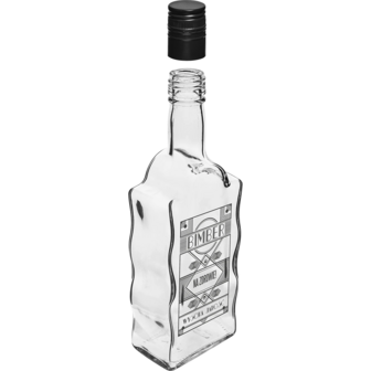 Glazenfles 0,5 L, met schroefdop, &quot;Bimber&quot; print