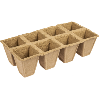 Papieren potjes 8 per tray  6x6x6cm 30 stuks