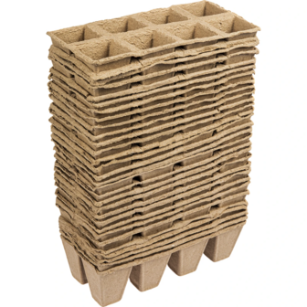 Papieren potjes 8 per tray  6x6x6cm 30 stuks