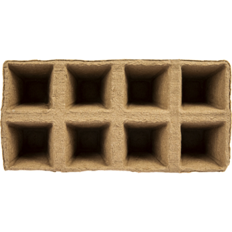 Papieren potjes 8 per tray  6x6x6cm 30 stuks
