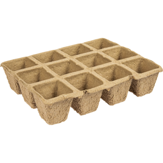 Papieren potjes 12 per tray  4.5x5x4.5cm 30 stuks