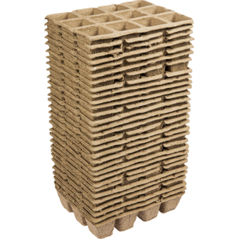 Papieren potjes 12 per tray  4.5x5x4.5cm 30 stuks