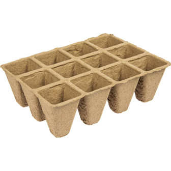 Papieren potjes 12 per tray  4x4x4.5cm 30 stuks