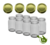 Inmaakpotten 900 ml met twist-off deksel (goud) 8 stuks
