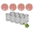 Inmaakpotten 500 ml met twist-off deksel (Rood/Wit) 8 stuks