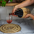 Authentieke glazen wijnfles 2 liter