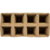 Papieren potjes 8 per tray  6x6x6cm 30 stuks