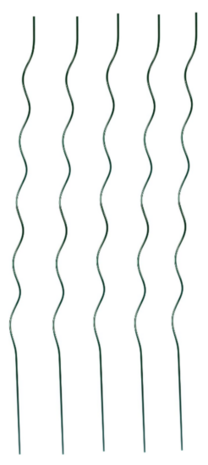Stalen plantenspiraal 1.50m 5 stuks